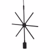 CEILING PENDANT LUMINAIRE  BLACK METAL STAR 34x40x106H cm.