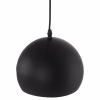 CEILING PENDANT LUMINAIRE  BLACK ALUMINUM SPHERICAL CAP Φ20x113Hcm.
