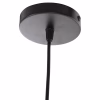 CEILING PENDANT LUMINAIRE  BLACK ALUMINUM SPHERICAL CAP Φ20x113Hcm.