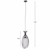 CEILING PENDANT LAMP  BLACK METAL 20x20x131Hcm.