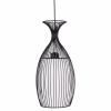 CEILING PENDANT LAMP  BLACK METAL 20x20x131Hcm.