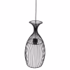 CEILING PENDANT LAMP  BLACK METAL 20x20x131Hcm.