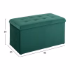 STOOL-CHEST PUNK  CYPRESS GREEN VELVET 90x50x52H cm. STOOL-CHEST PUNK  CYPRESS GREEN VELVET 90x50x52H cm.