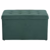 STOOL-CHEST PUNK  CYPRESS GREEN VELVET 90x50x52H cm. STOOL-CHEST PUNK  CYPRESS GREEN VELVET 90x50x52H cm.