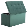 STOOL-CHEST PUNK  CYPRESS GREEN VELVET 90x50x52H cm. STOOL-CHEST PUNK  CYPRESS GREEN VELVET 90x50x52H cm.