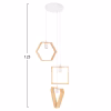 CEILING PENDANT LUMINAIRE 3-LIGHT WOODEN GEOMETRICAL SHAPES CEILING PENDANT LUMINAIRE 3-LIGHT WOODEN GEOMETRICAL SHAPES