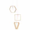 CEILING PENDANT LUMINAIRE 3-LIGHT WOODEN GEOMETRICAL SHAPES CEILING PENDANT LUMINAIRE 3-LIGHT WOODEN GEOMETRICAL SHAPES