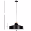 CEILING PENDANT LAMP  BLACK METAL CAP Φ40x116Hcm.