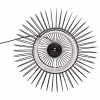 CEILING PENDANT LAMP  BLACK METAL-WHITE CLOTH Φ30x115H cm.