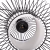 CEILING PENDANT LAMP  BLACK METAL-WHITE CLOTH Φ30x115H cm.