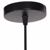 CEILING PENDANT LAMP  BLACK METAL-WHITE CLOTH Φ30x115H cm.