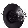 CEILING PENDANT LAMP  BLACK METAL-GLASS Φ26x125Hcm.