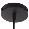 CEILING PENDANT LAMP  BLACK METAL-GLASS Φ26x125Hcm.