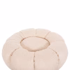 STOOL ROUND KRIPP ECRU BOUCLE-BLACK METAL BASE Φ60x31Hcm. STOOL ROUND KRIPP ECRU BOUCLE-BLACK METAL BASE Φ60x31Hcm.