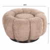 STOOL ROUND KRIPP BEIGE BOUCLE-BLACK METAL BASE Φ60x31Hcm. STOOL ROUND KRIPP BEIGE BOUCLE-BLACK METAL BASE Φ60x31Hcm.