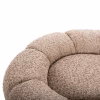 STOOL ROUND KRIPP BEIGE BOUCLE-BLACK METAL BASE Φ60x31Hcm. STOOL ROUND KRIPP BEIGE BOUCLE-BLACK METAL BASE Φ60x31Hcm.