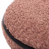 STOOL ROUND LINNER  BOUCLE FABRIC PINK-BLACK DETAIL D38x44 cm. STOOL ROUND LINNER  BOUCLE FABRIC PINK-BLACK DETAIL D38x44 cm.