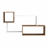 WALL SHELVES TANNER  MELAMINE IN NATURAL-WHITE 90,5x20x51Hcm. WALL SHELVES TANNER  MELAMINE IN NATURAL-WHITE 90,5x20x51Hcm.