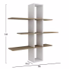 WALL SHELVES DOMINIC  MELAMINE IN NATURAL-WHITE 96x19,5x101Hcm.