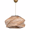 Φωτιστικό οροφής κρεμαστό C7367.01 εσωτερικού χώρου από ξύλο και bamboo φυσικό 36x36x65Υ εκ.