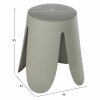 STOOL DENTY  POLYPROPYLENE & PU SEAT IN PISTACHIO GREEN Φ30x45Hcm. STOOL DENTY  POLYPROPYLENE & PU SEAT IN PISTACHIO GREEN Φ30x45Hcm.