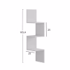 WALL CORNER SHELVES/BOOKCASE ILLUSION  MELAMINE IN WHITE 25x25x105,4Hcm. WALL CORNER SHELVES/BOOKCASE ILLUSION  MELAMINE IN WHITE 25x25x105,4Hcm.