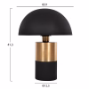 TABLE LAMP PUNE METAL IN BLACK-GOLD Φ31x41.5Hcm. TABLE LAMP PUNE METAL IN BLACK-GOLD Φ31x41.5Hcm.
