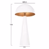 FLOOR LAMP SMUSH  METAL IN WHITE-ROTATING CAP Φ50x100Hcm. FLOOR LAMP SMUSH  METAL IN WHITE-ROTATING CAP Φ50x100Hcm.