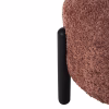 STOOL ROUND EWAN  PINK BOUCLE FABRIC-BLACK METAL LEGS Φ45x36Hcm. STOOL ROUND EWAN  PINK BOUCLE FABRIC-BLACK METAL LEGS Φ45x36Hcm.