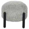 Stool EWAN C9596.05 Pistachio Boucle Fabric with Black Metal Legs Φ45x36Hcm