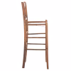 BAR STOOL LUCIUS  BEECH WOOD IMPREGNATED IN WALNUT COLOR 40,5x40x105Hcm.FRAME ONLY