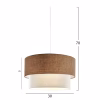 PENDANT CEILING LAMP  TWO-LAYER FABRIC DRUM, PLASTIC FRAME