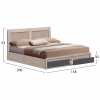 Bed CAPRI Double with 2 Drawers Sonama - Anthracite 150x200 cm