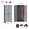 Plastic Wardrobe 2-Door JRattan 368 - with divider