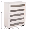 Chest of drawers THORGAN C9881.03 with 5 Drawers White 80x40x100Y cm Chest of drawers THORGAN C9881.03 with 5 Drawers White 80x40x100Y cm