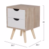Κομοδίνο DINKL μελαμίνη - 2 συρτάρια Sonama-Λευκό 29,7x29,7x45Υ εκ. Κομοδίνο DINKL μελαμίνη - 2 συρτάρια Sonama-Λευκό 29,7x29,7x45Υ εκ.