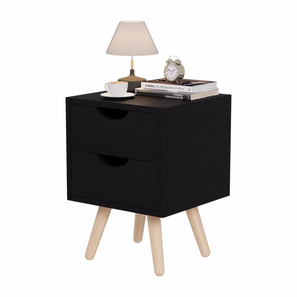 Κομοδίνο DINKL μελαμίνη - 2 συρτάρια Wenge 29,7x29,7x45Υ εκ.