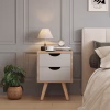 Nightstand DINKL Melamine - 2 Drawers Sonama-Grey 29.7x29.7x45H cm