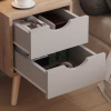 Nightstand DINKL Melamine - 2 Drawers Sonama-Grey 29.7x29.7x45H cm