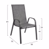 Garden armchair Roberta Anthracite 55x75x91 cm