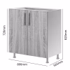 Floor Kitchen Cabinet 80 EMMA Sonoma 80x56.5x82 cm. Floor Kitchen Cabinet 80 EMMA Sonoma 80x56.5x82 cm.