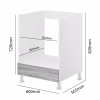 Floor Kitchen Cabinet for Oven 60 EMMA Sonoma 60x56.5x82 cm. Floor Kitchen Cabinet for Oven 60 EMMA Sonoma 60x56.5x82 cm.