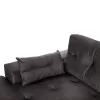Corner Sofa-Bed CLANCY Left Corner with Storage Space Anthracite Fabric 308x181x92cm Corner Sofa-Bed CLANCY Left Corner with Storage Space Anthracite Fabric 308x181x92cm
