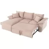 Corner Sofa - Bed ALDO Left Corner with Storage Space Beige Fabric 256x159x87Hcm