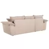 Corner Sofa - Bed ALDO Left Corner with Storage Space Beige Fabric 256x159x87Hcm