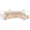 Corner Sofa COVEN Right corner in Ecru fabric 298x208x85cm Corner Sofa COVEN Right corner in Ecru fabric 298x208x85cm