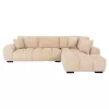 Corner Sofa COVEN Right corner in Ecru fabric 298x208x85cm Corner Sofa COVEN Right corner in Ecru fabric 298x208x85cm