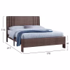 Upholstered Bed CREDENCE Double Brown 160x200 cm
