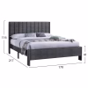 Upholstered Bed KREDEN Double Grey 160x200 cm