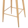 Bar Stool VANESSA C9300.25 Medium Height PP Cappuccino & Metal Wood color 45.5x46x97cm Bar Stool VANESSA C9300.25 Medium Height PP Cappuccino & Metal Wood color 45.5x46x97cm